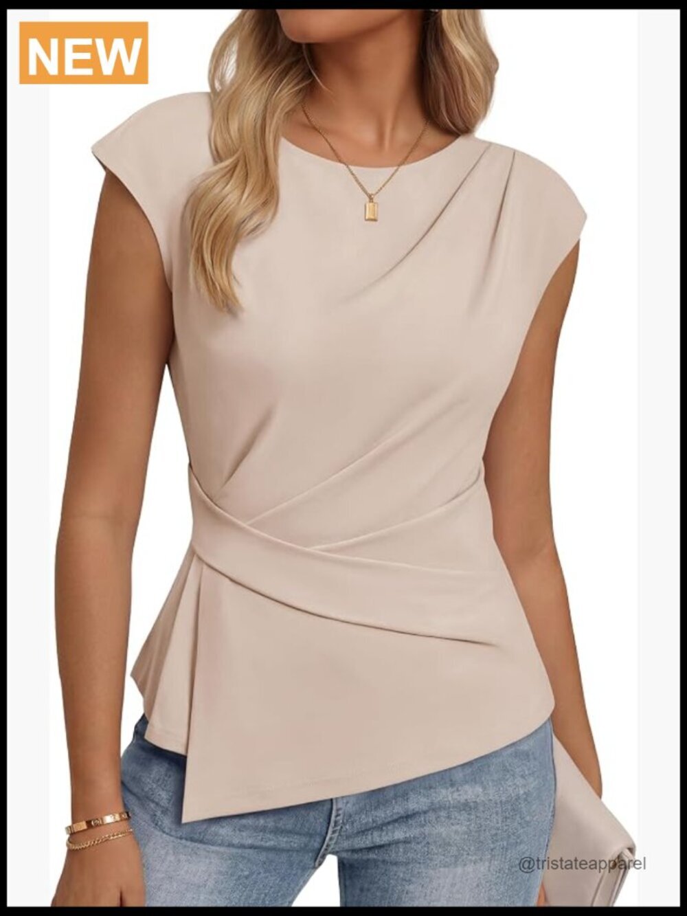 Boat Neck Cap Sleeve Peplum Top Tunic Blouse Summer Fashion